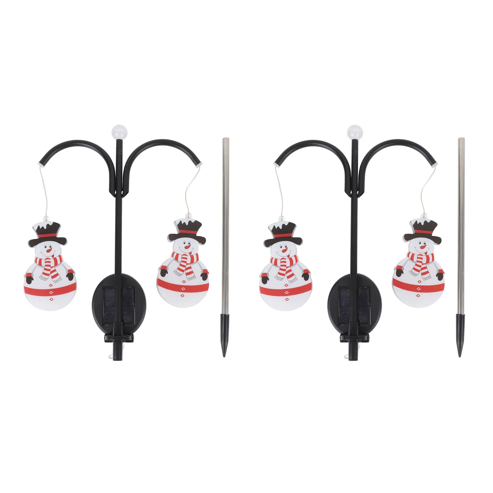 Snowman Xmas Stakes Light Solar Powered LED Xmas Decoration Walkway Stake Light for Garden
