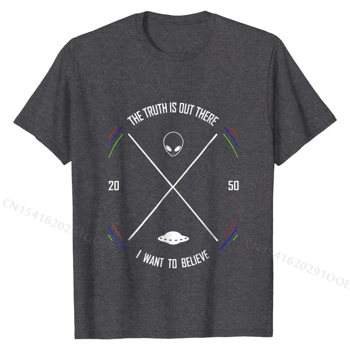 UFO , the Truth is Out There T-Shirt Men Fashion Summer Tops & Tees Cotton T Shirts Simple Style