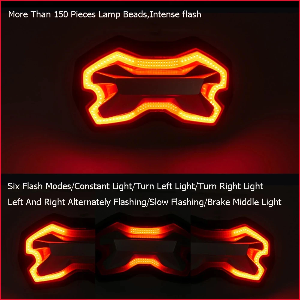 Moto Helmet LED Lights Stripe Strip Turn Stop Brake Signals Motorcycle Accessories Stickers Lighting Indicator Safer