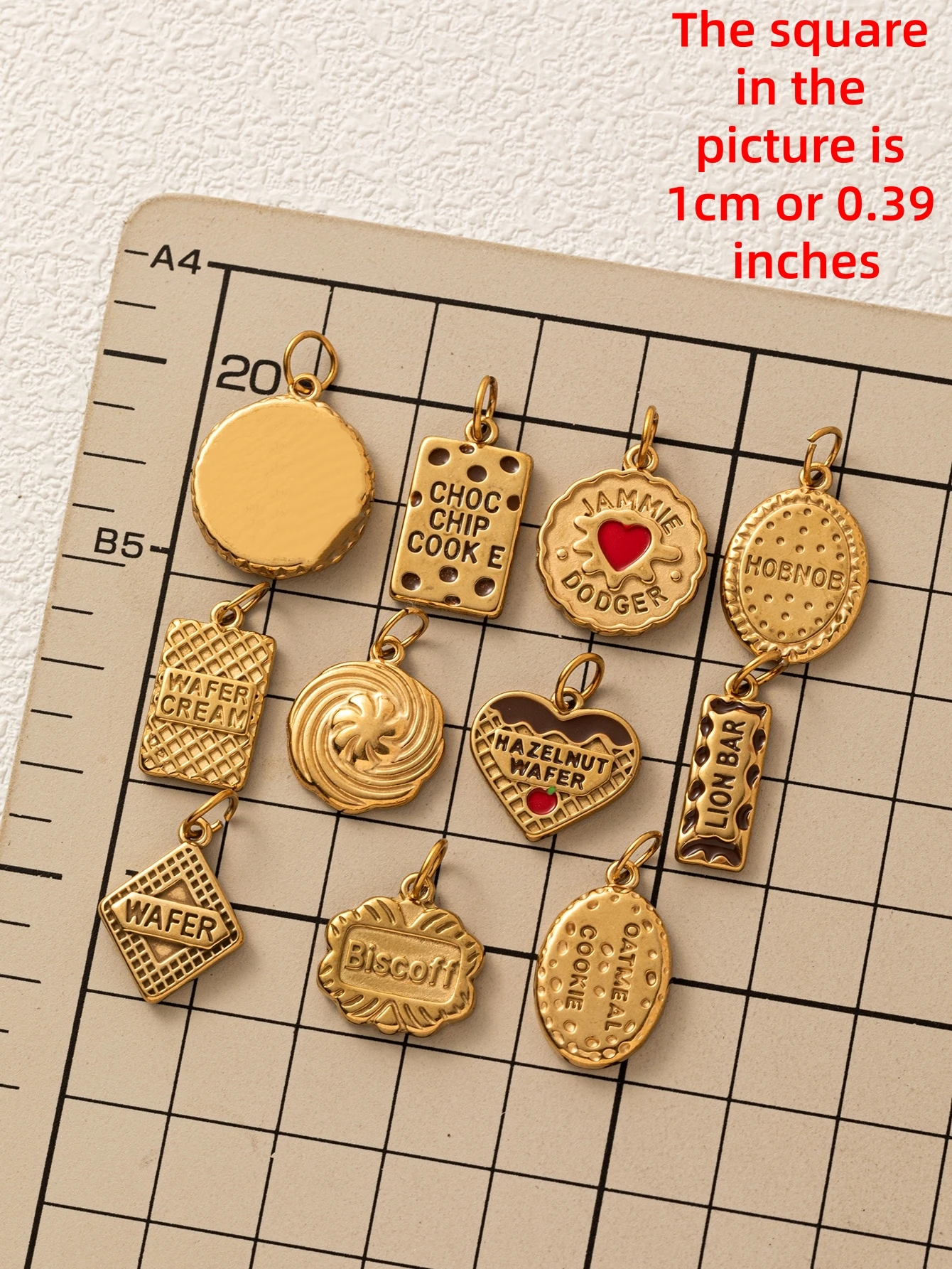 316 Edelstahl Wasserdicht Farbbeständig Modische Hochwertige DIY-Anhänger für Schmuck, geeignet für Marmelade, Schokolade, Kekse – Detail 1