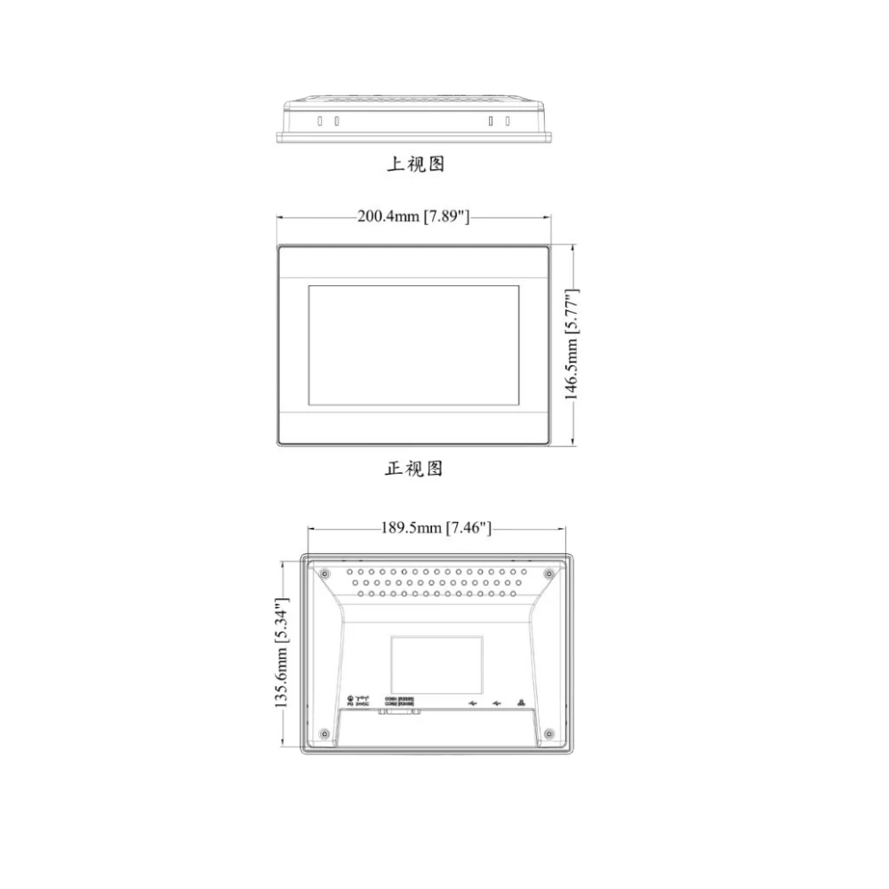 HMI MT8072iP Orignal Weintek 7 inch Weinview touch screen Touch Screen Rs-232 Rs-485 Com Ethernet Usb Host Dc24v