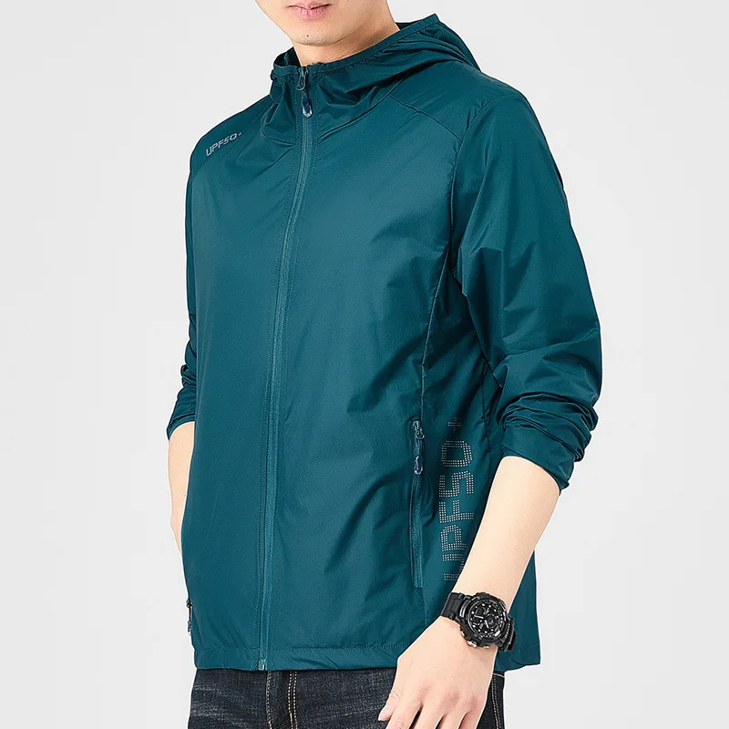 2024 new Outdoor Ice Silk Sunscreen Clothing for Men's Summer Coat SkinClothing Breathable Sunscreen Clothing for Men Thin Style