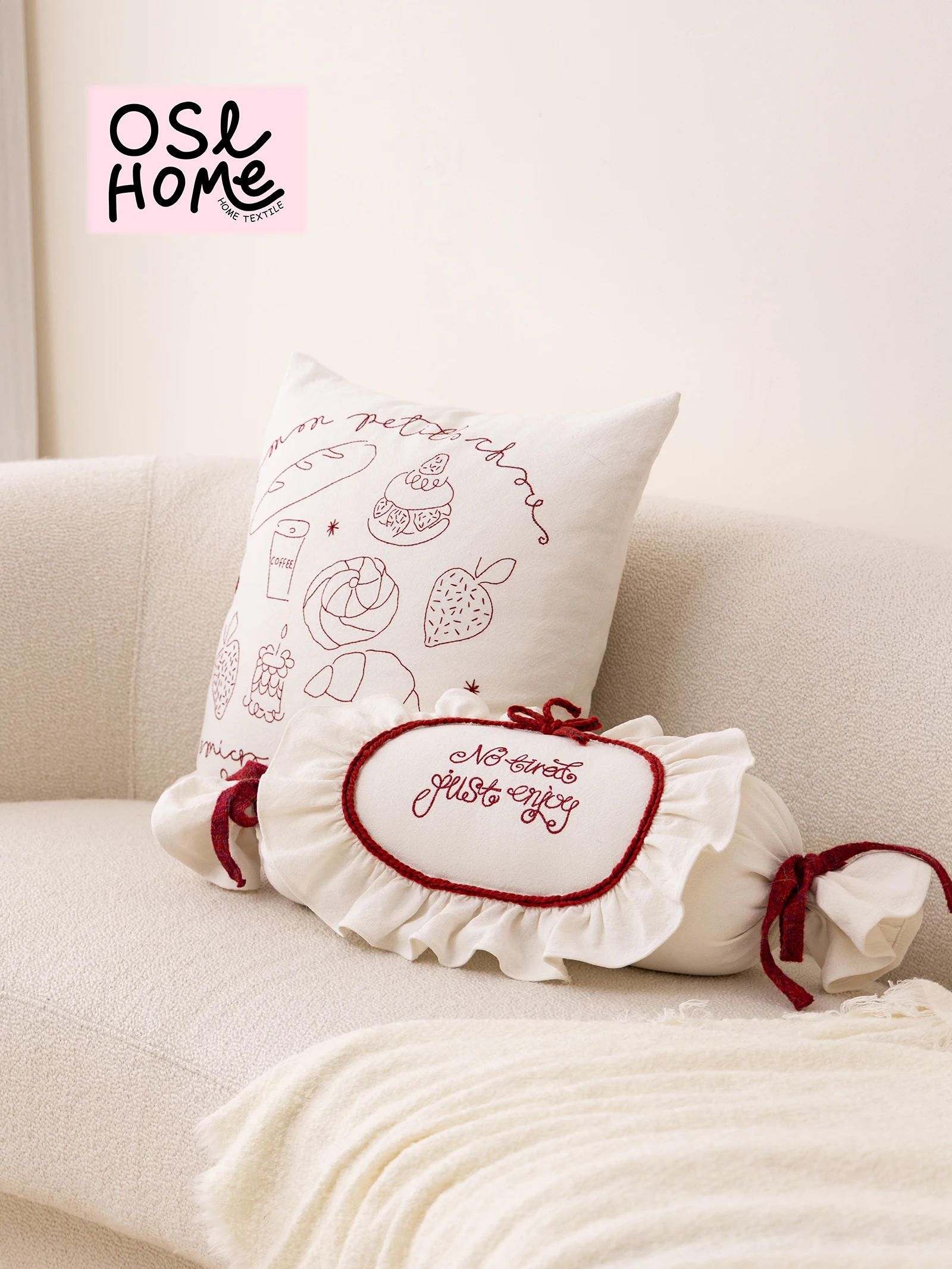 

Наволочка для диванной подушки Nordic Sle для детской спальни, из хлопка и льна, мягкая квадратная наволочка для гостиной и демонстрационного зала