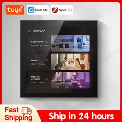 Tuya ZIGBEE Smart Central Control 86 Control Panel  Smart Home Host Background Music Voice Central Control Tuya Smart Life