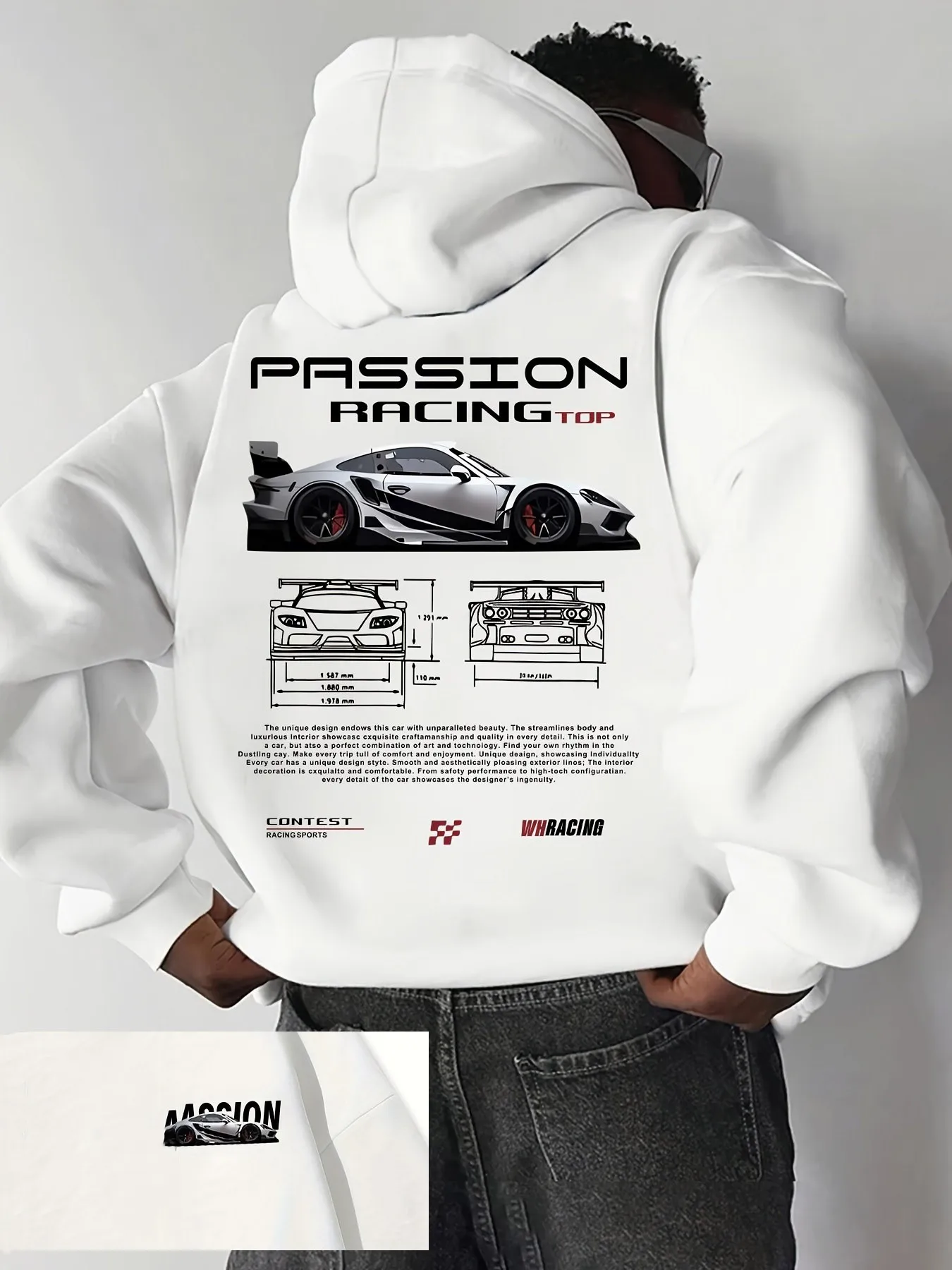 Men's Super Dalian Hoodie Passionate Racing Printed Athletic