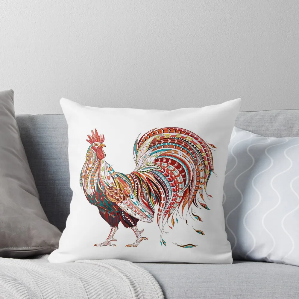 

Patterned fiery rooster Throw Pillow Decorative Cushions For Living Room home decor items pillow