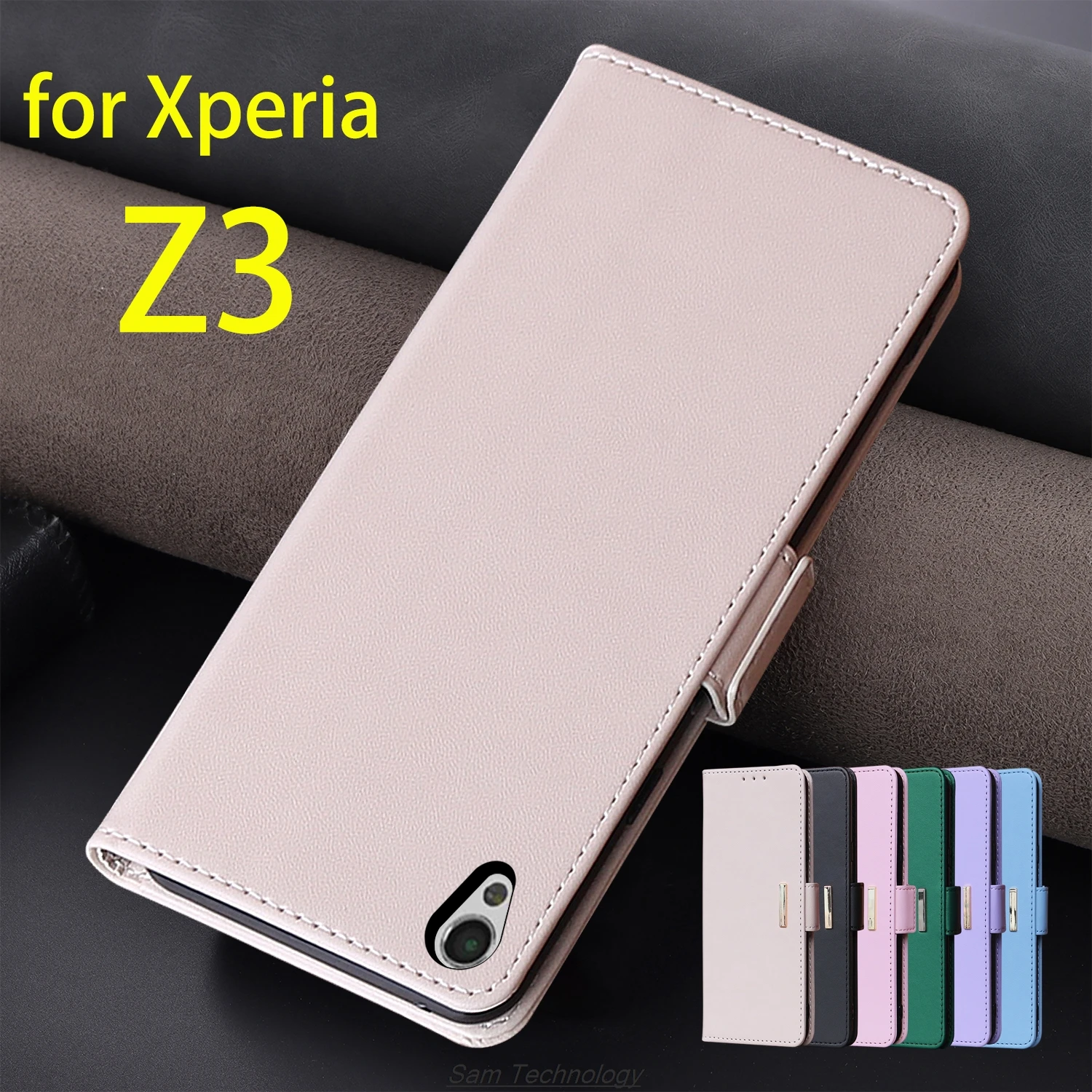 

Magnetic buckle Leather Case for Sony Xperia Z3 D6603 D6643 D6653 D6616 Wallet RFID BLOCKING Flip Cover female Capa Fundas Coque