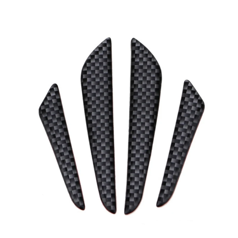 2024 New Car Door Anti-Collision Strip Door Guards Anti-Rub Protector Trim Carbon Fiber Texture Car Door Corner Bumper Pads