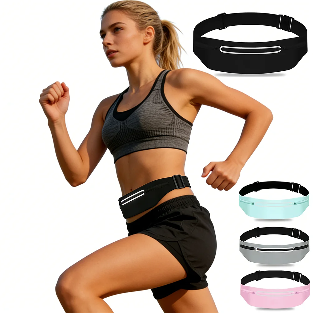 1PCS Outdoor Waterproof Invisible Running Waist Bag Sports Fanny Pack Men Women Hidden Black Gym Bags Phone Accessories Backpack