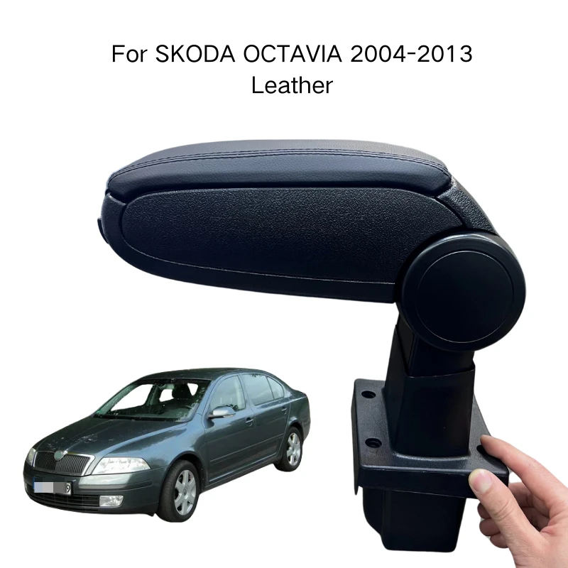 

Armrest For SKODA OCTAVIA 2004-2013 Leather Custom Fit Center Console Storage Box Vehicle Accessories Comfortable Driving