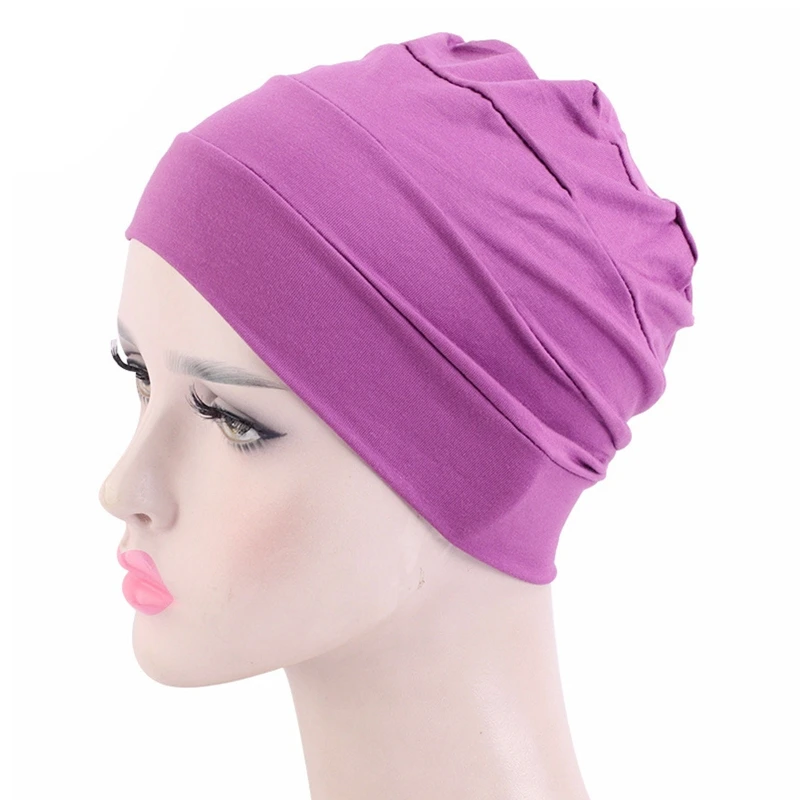 Comfy Chemo Cap Skullies Beanie Chemo Hats For Women Cancer Headwear Cap Under Hat Casual Headwear image 4