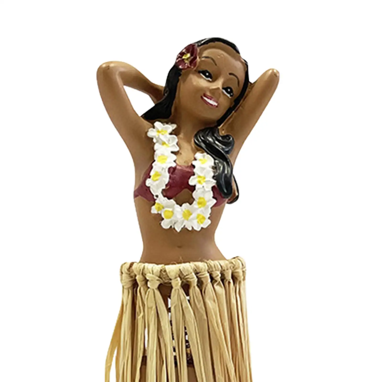 Hawaiian Dashboard Hula Doll Dancing Hula Girl for Car Dashboard Resin Craft