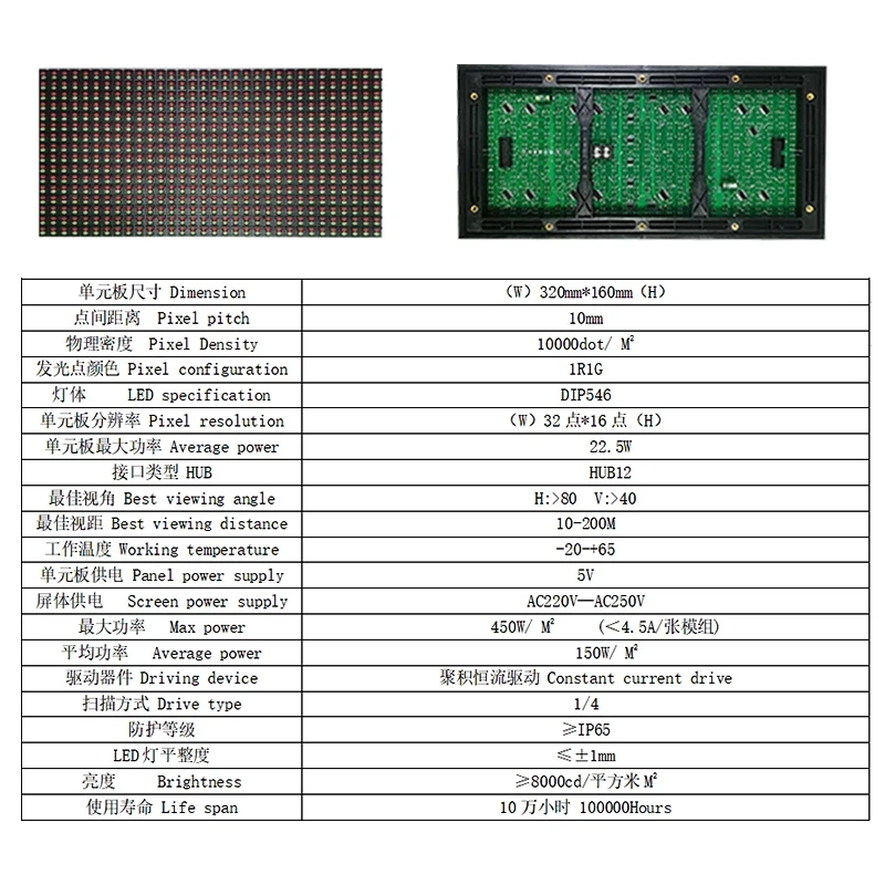 Panel wyświetlacza LED, kolor panelu modułu LED p10, moduł wyświetlacza LED, wyświetlacz reklamowy, wyświetlacz kolorowy