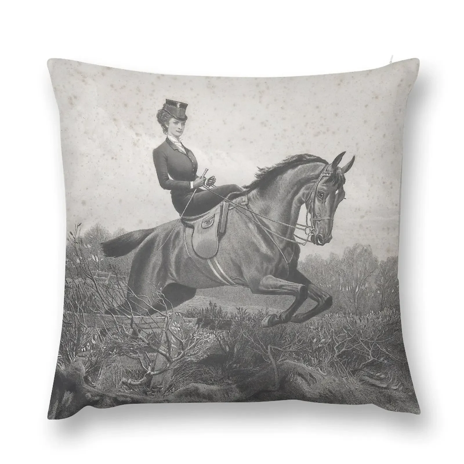 Empress Elisabeth of Austria on horse – Sisi Sissi Throw Pillow autumn pillowcase ornamental pillows pillow