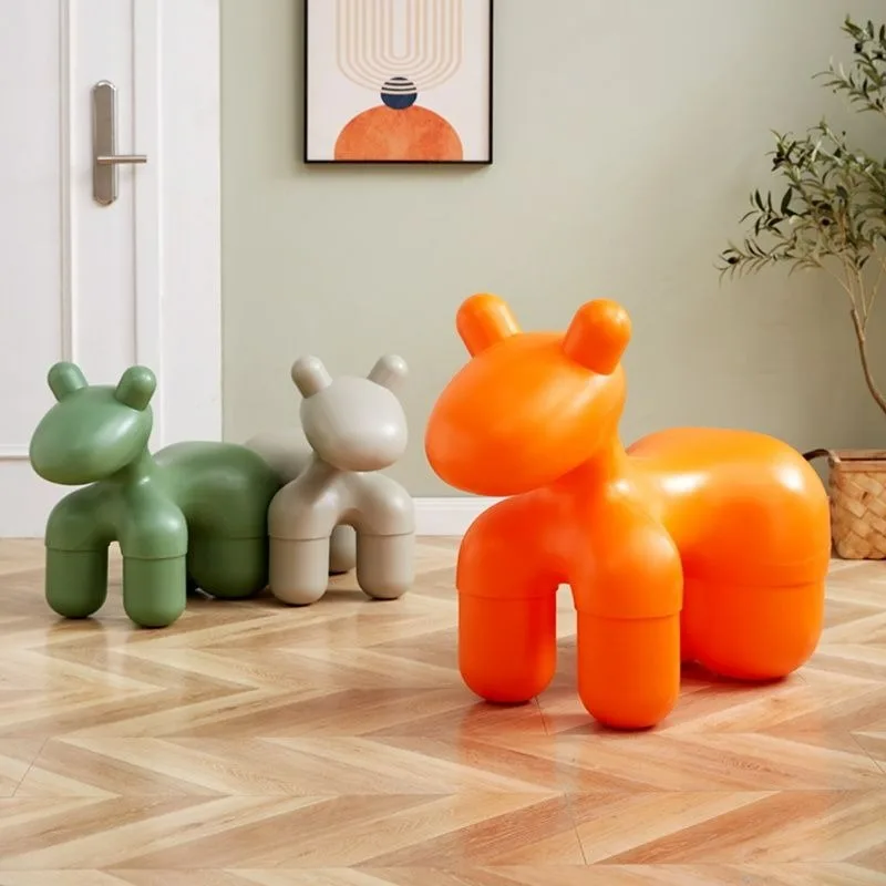 

PE Creative Chair Small Horse Shape Living Room Puppy Chairs Animal Chairs Personalized Stools Cartoon Shaped Animal Ottomans