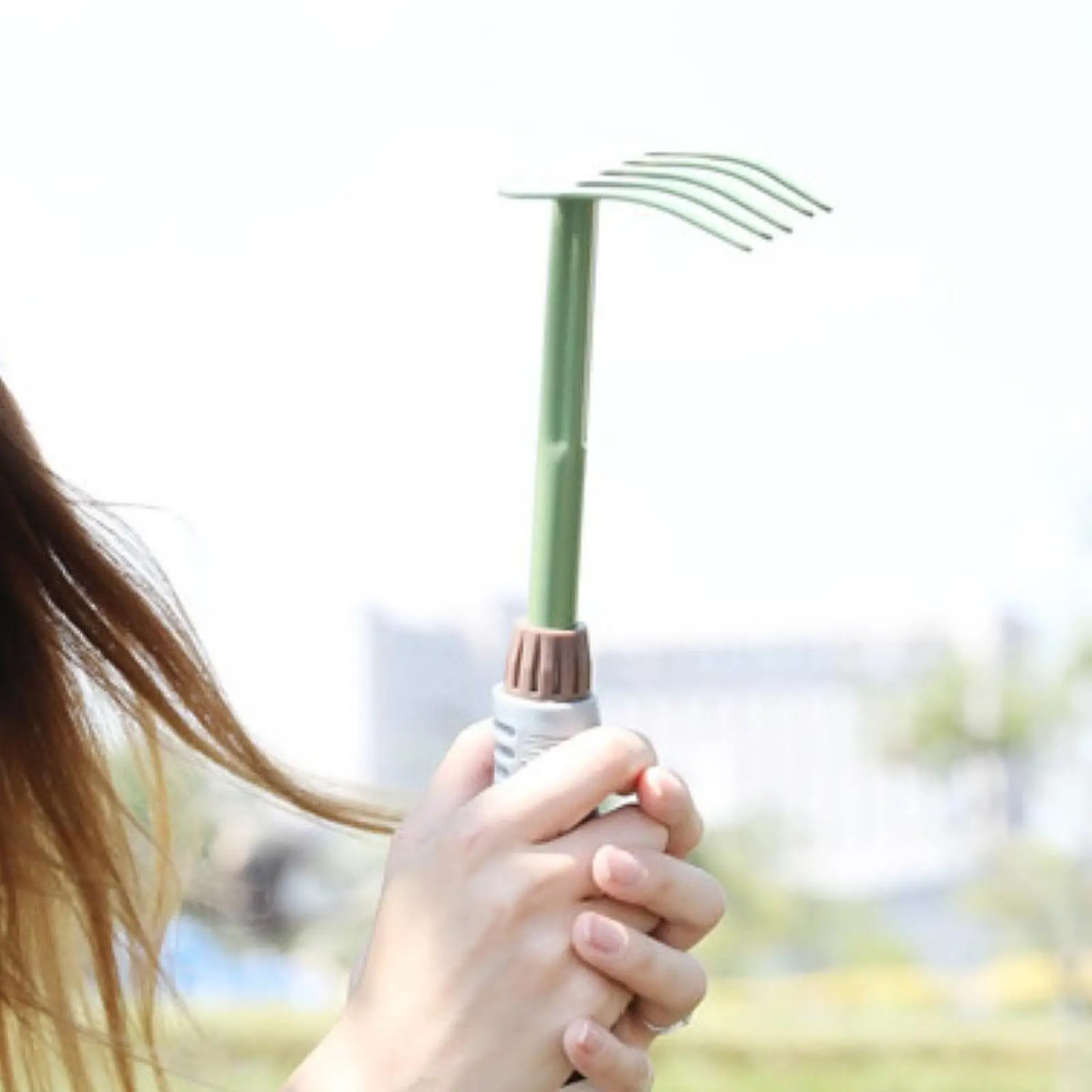 

Leaf Rake Manual Portable Weeds Puller Tool for Backyard Planting Gardening