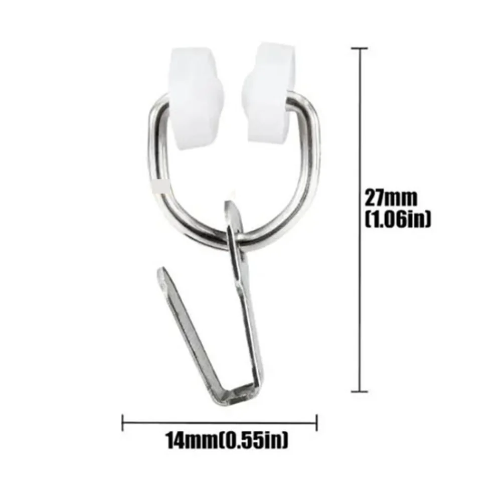 50PC RV Curtain Track Clip Curtain Glider Hook For Camper Shower Drapes Hook Car Track Wheel Curtain Rod Hook Hanging