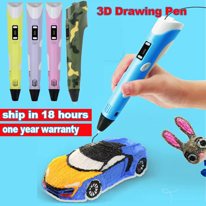 

3D Printing Pen 40 Colors DIY 3D Painting Children Toys Fun Camouflage With LCD Screen Compatible PLA Filament Toys Gift