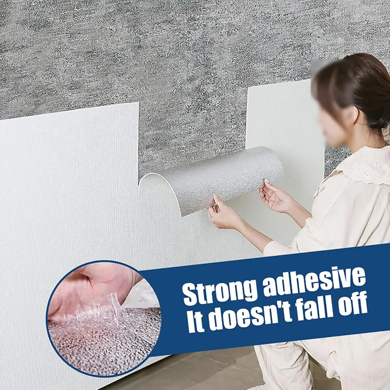 

Самоклеящиеся 3D утолщенные наклейки на стену из пенопласта, льняная текстура, водонепроницаемые обои для спальни, общежития, украшения дома, ремонт