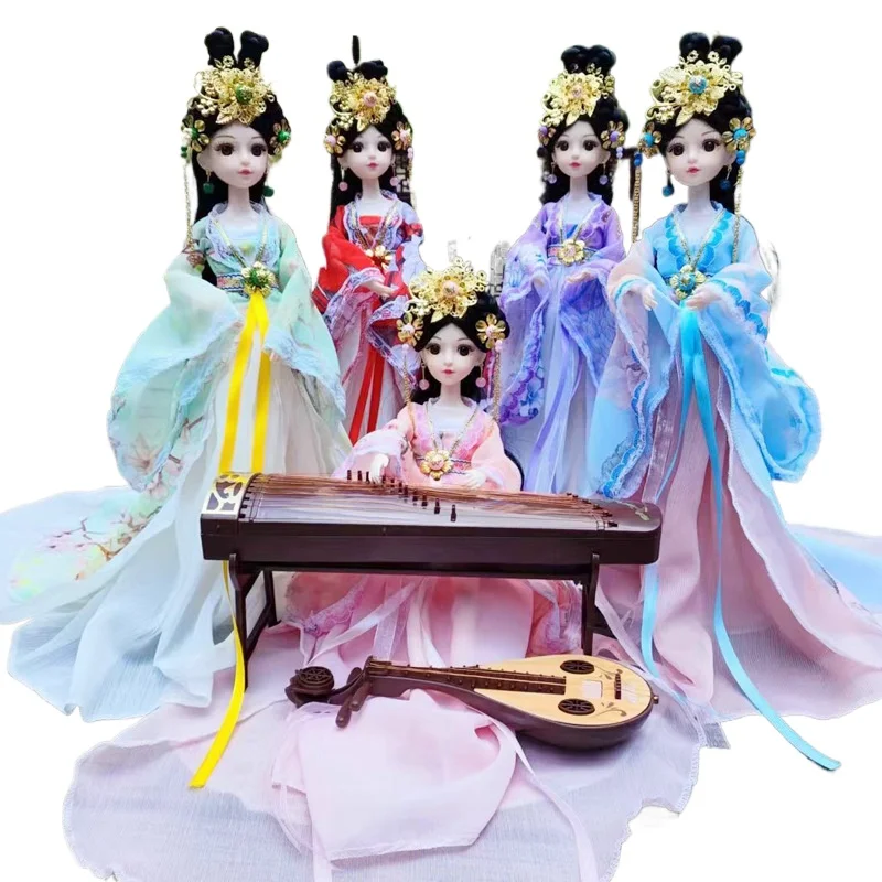 33cm Doll with Ancient Clothes Suit 11 Joint Chinese Style Doll Dress Up Toys for Children