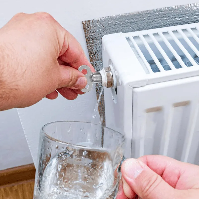 2pcs Zinc Alloy Radiator Exhaust Valve Key 5×5mm Square Socket Radiator Accessory Heater Exhaust Key for Standard Heating Valves