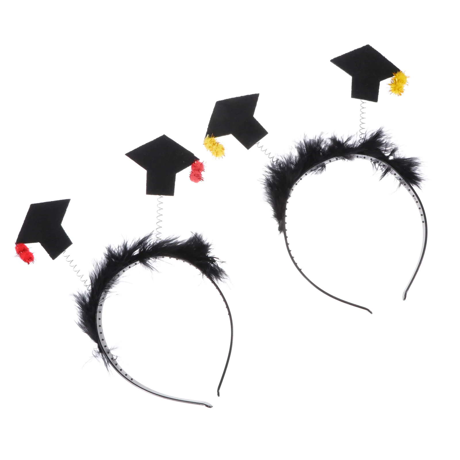 

4Pcs Doctoral Hairb s Graduation Season Mini Hat Headb Party Accessories Graduation Hairb Female Headdress Gift