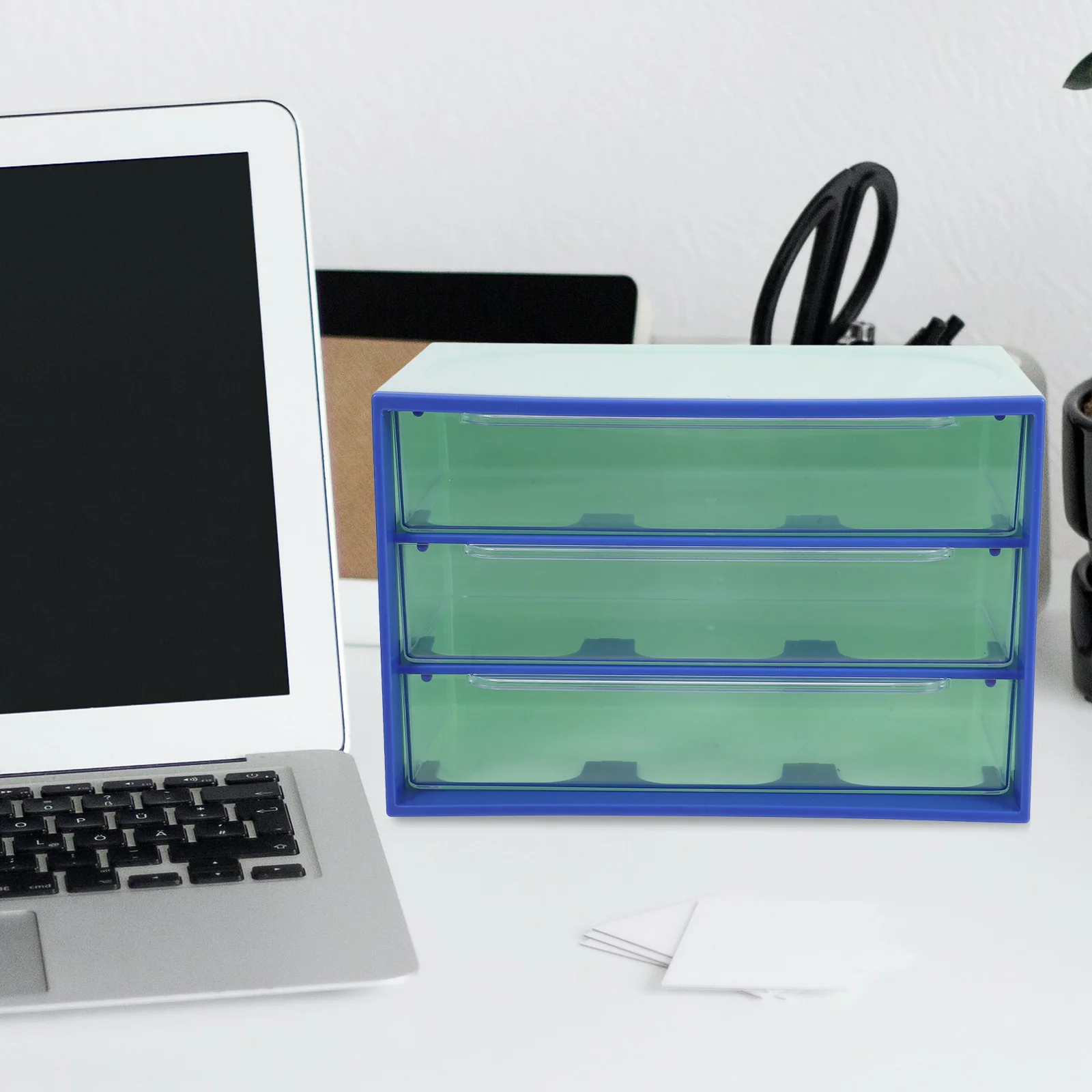 

Three-layer Drawer Storage Box Desk Stationary Organizer Plastic Stationery Handbook The Hips Office Girl