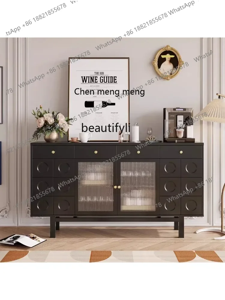 

D178 French Retro Side Cabinet Living Room Entrance Sideboard Cabinet Nordic Style Curio Cabinet Custom living room furniture