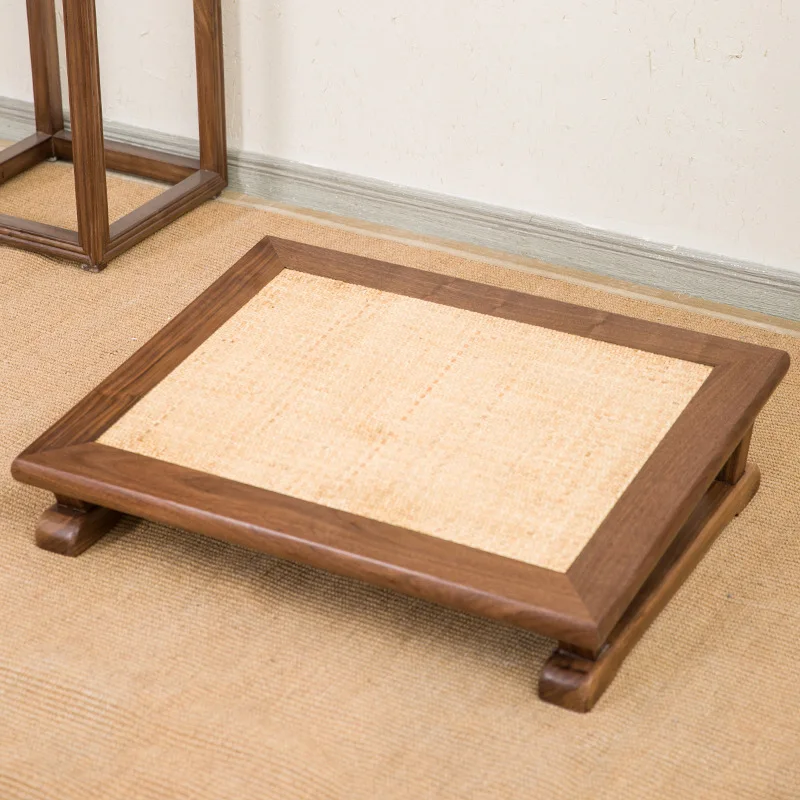 

Black walnut solid wood Buddhist worship stool Buddhist hall household kowtow kneeling mat square Buddhist meditation futon