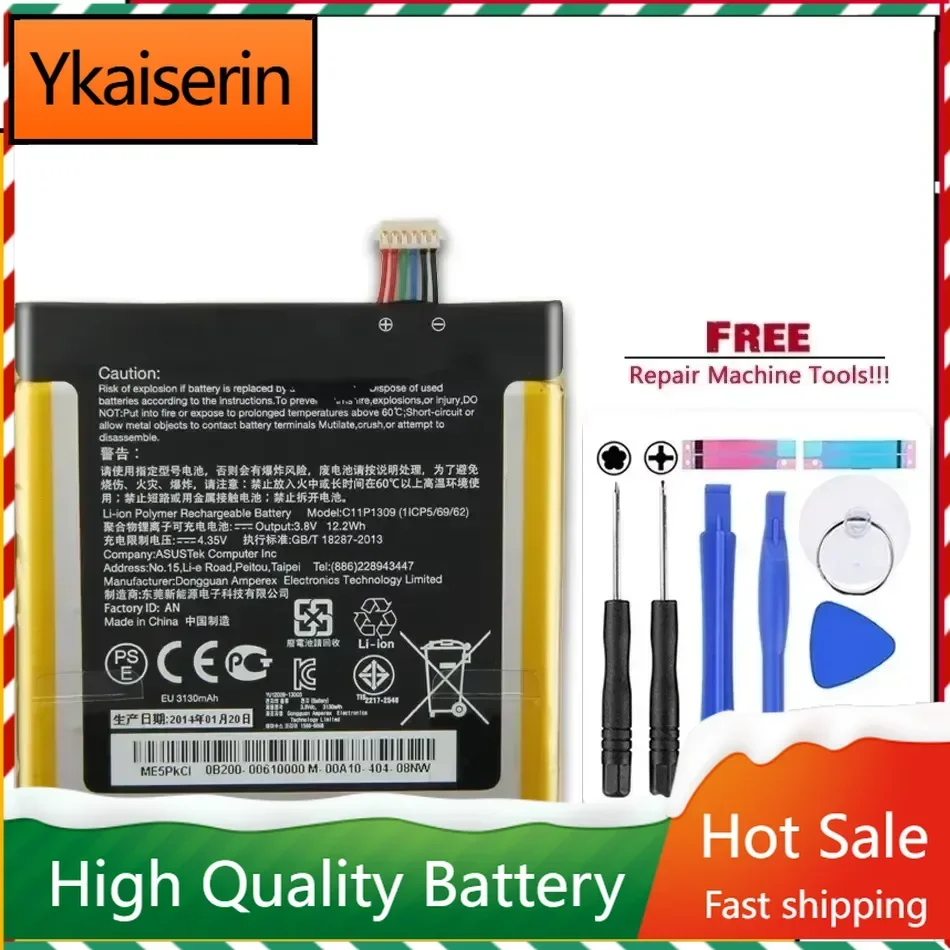 3130mAh C11P1309 Battery for Asus Fonepad Note FHD 6 ME560CG K00G Phone High Quality Batteries Bateria + Free Tools