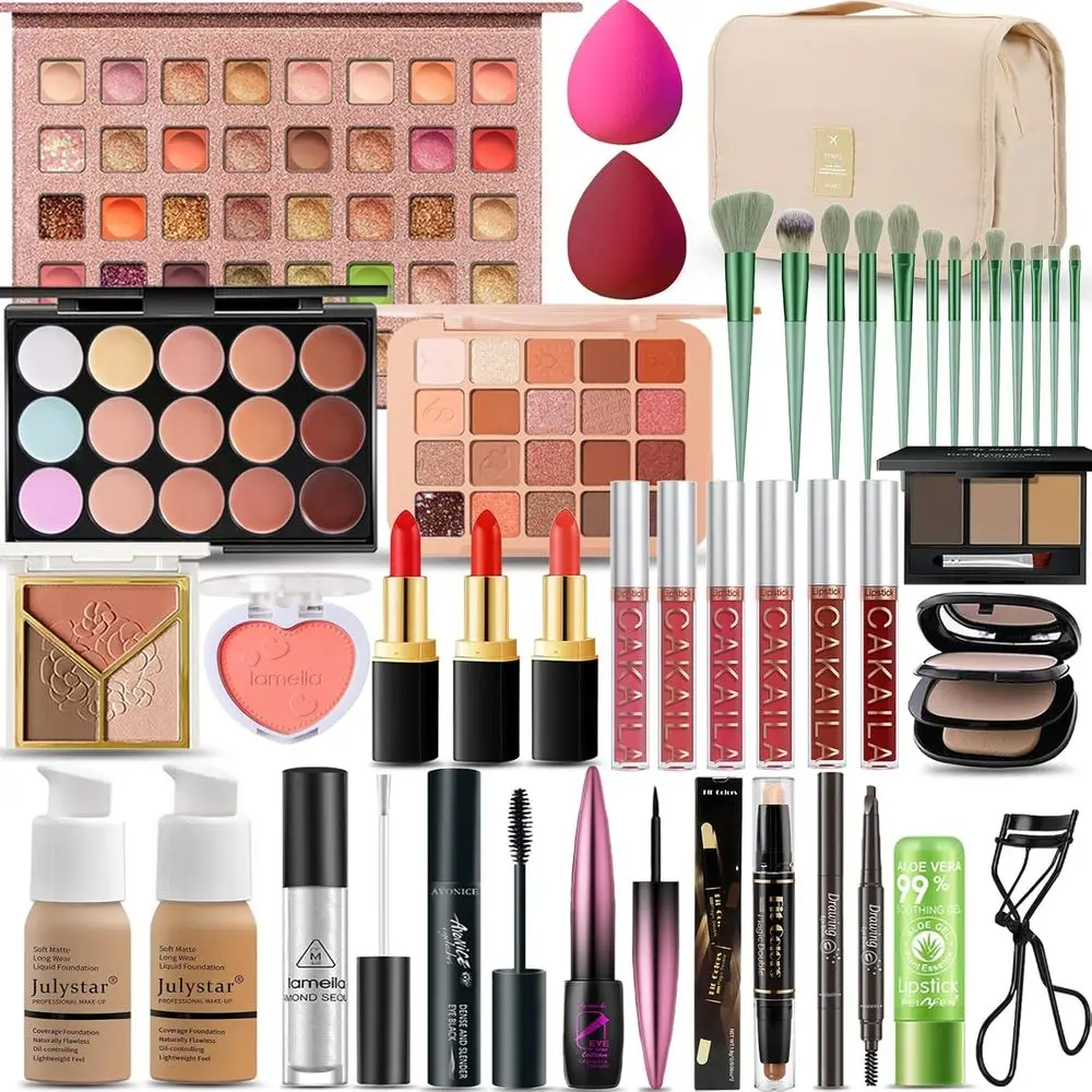 

All in One Makeup Kit, Professional Travel Makeup Set for Women & Teens, Complete Makeup Kit Set for Beginners
