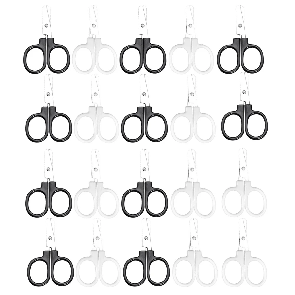 20Pcs Kids Safety Scissors Multi-Function Handcraft DIY Household Thread Scissors Mini Thread Cutters for Paper Cutting Crafts