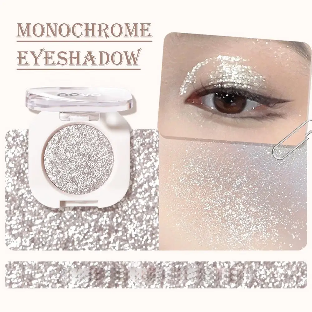 Paleta Cieni do Powiek 4 Kolory Jednokolorowe Łatwe w Aplikacji Cieni do Powiek o Wysokim Połysku Efekt Ziemniaków Lustrzany Perłowy Brokat
