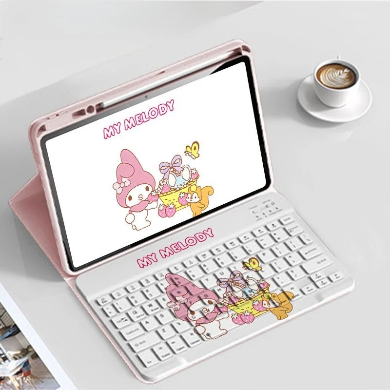 

Магнитная Bluetooth-клавиатура Cartoon Melody с чехлом для планшета iPad Air 8, Air 7, 11-го поколения (A16, 11 дюймов), Air 6, Air 5, 4, 10.9-дюймовая, 9-го поколения, 10.2-дюймовая