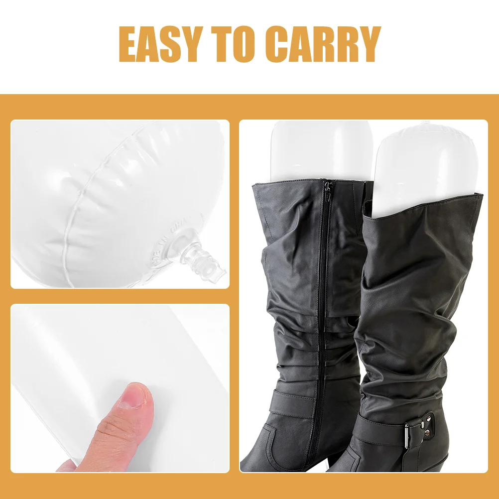 Inflatable Boot Shapers for Tall Boots 5 Pairs Material Keeps Shape Non Return Valve Lightweight Portable Easy Storage