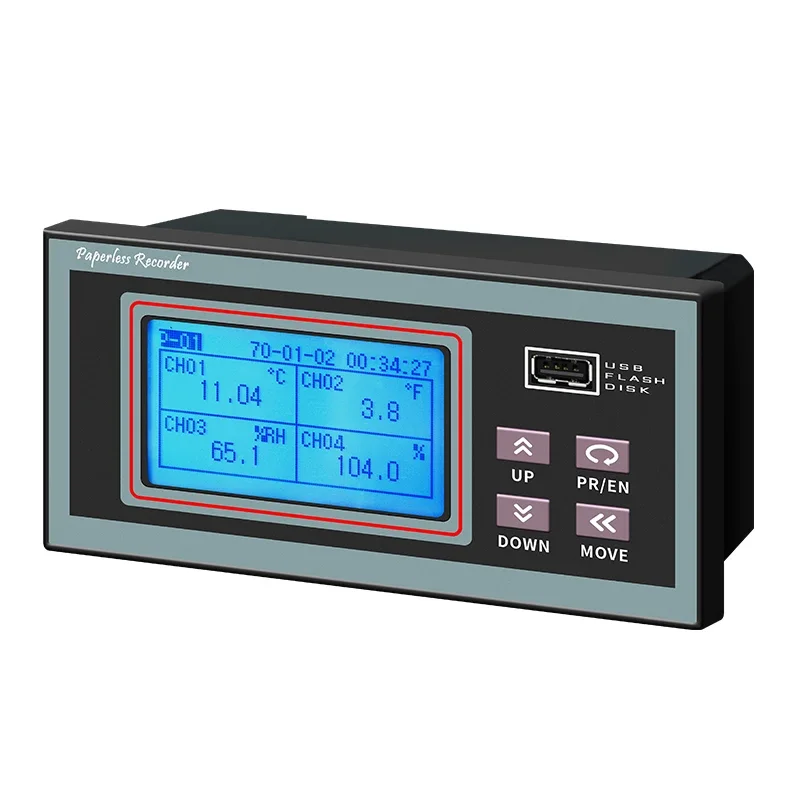 KH200 Industrial Low Cost USB Control Temperature Humidity PT100+Thermocouple Data Logger Paperless Temperature Recorder