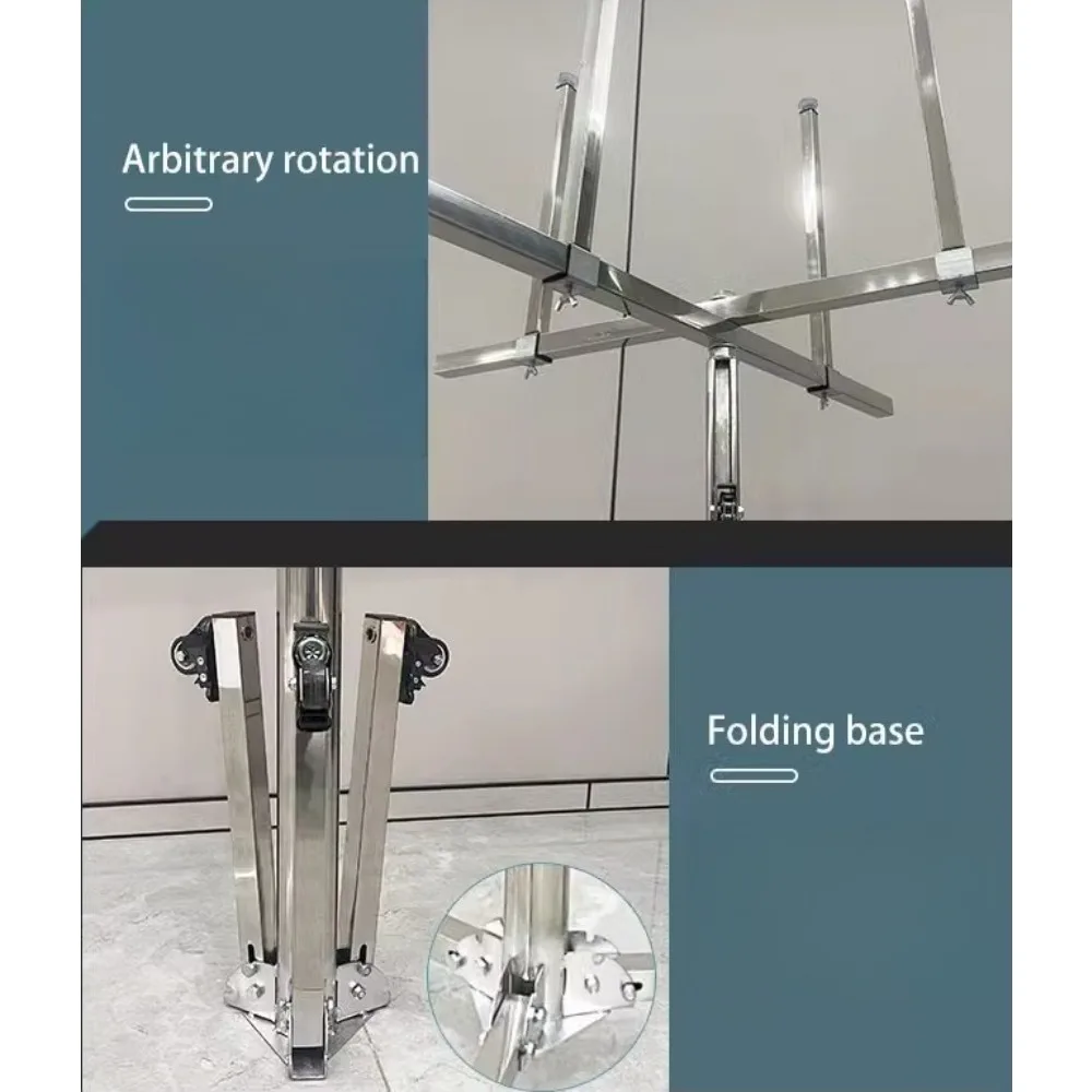 

exquisite craftsmanship Stainless steel lamp bracket lamp installation folding thickened lifting frame