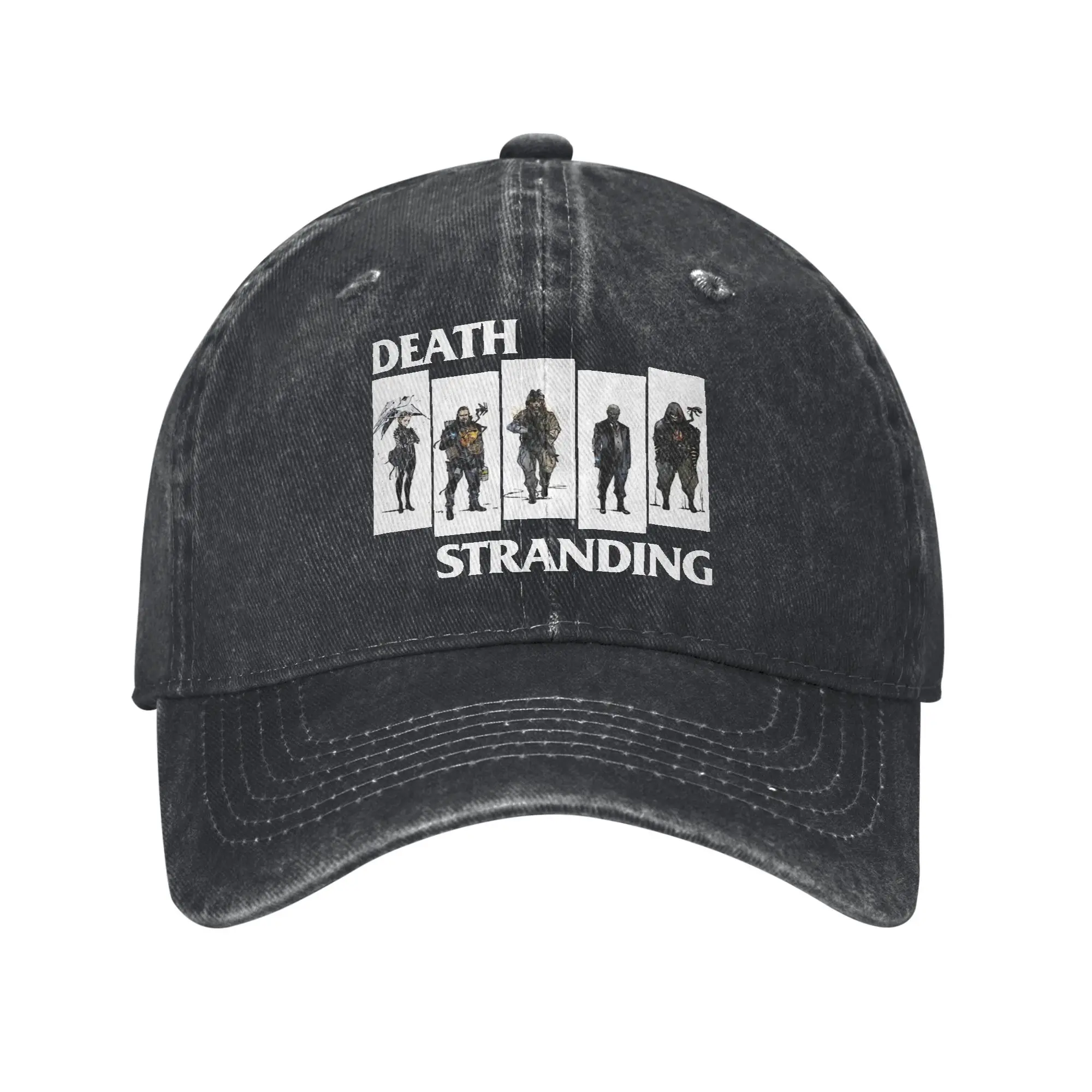 

Death Stranding Play games with science and strategy Baseball Caps Vintage Distressed Washed Snapback Hat Unisex Adjustable Cap