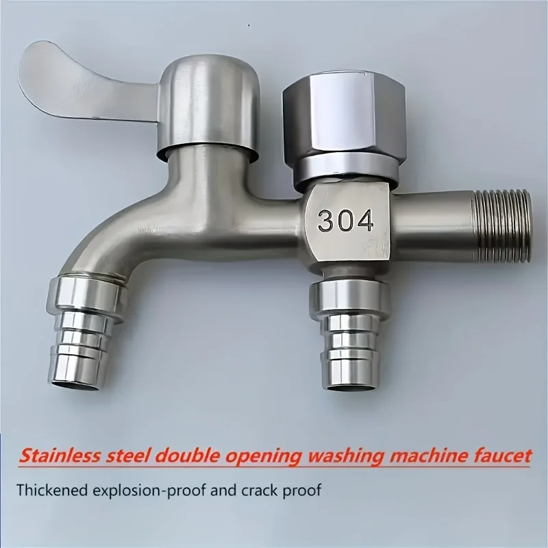 1Pc One-in-two-out Mop Pool Faucet Dual-water Dual-water Tap Expansion Faucet for Washing Machine Outdoor Garden Bibcock