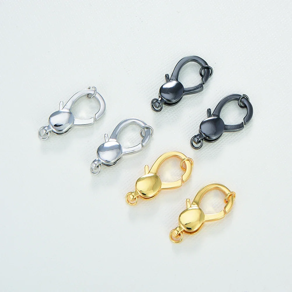 Metal Plating Lobster Clasp DIY Earrings Necklace Chains for Jewelry Making Spring Hook Charm Bracelet for Women Bulk Wholesale