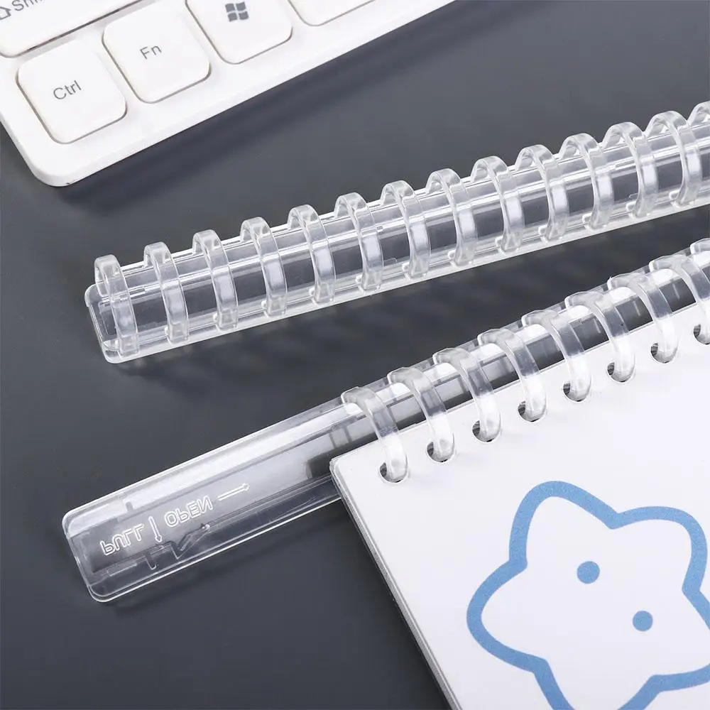 Supplies Paper Collection Clips Binder Circle Ring Binding Spines Plastic Comb Bindings Loose Leaf Book Binder Rings