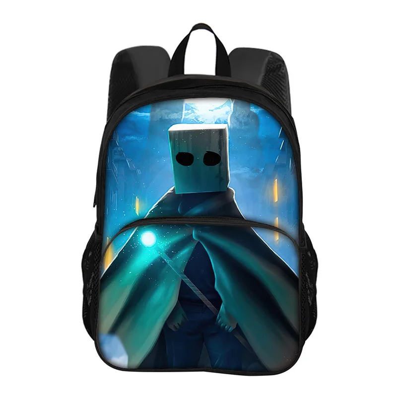 Little Nightmares Round Front Bag Backpack with Large Capacity Cartoon Print for Male and Female Students School New Style