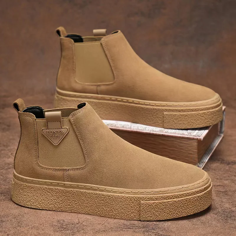 

Мужские туфли для доски, осенние новые высококачественные модные уютные повседневные туфли на толстой подошве, уличная прогулочная обувь в стиле ретро для мужчин