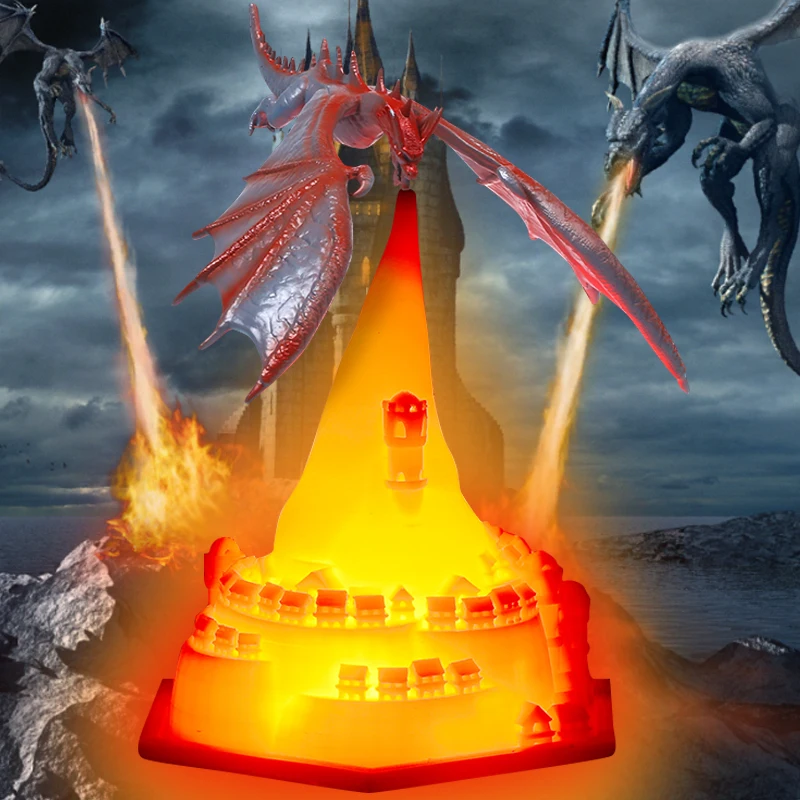 

Christmas Decorations 3D Printed LED Volcano Dragon Lamps As Home Creative Night Light for Moon Lamp Night Lamp for Xmas Gifts