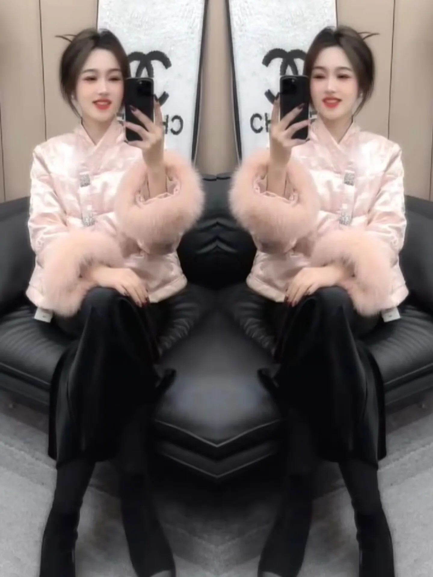 

Модная новая женская хлопковая куртка в китайском стиле с меховыми рукавами, приталенный крой, осенне-зимняя верхняя одежда, трендовая модель