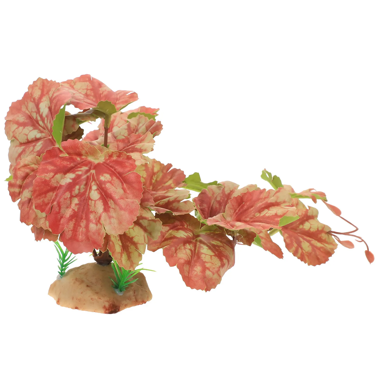 

Декоративное искусственное растение для рептилий, имитация растения, украшение для аквариума, подходит для местообитания рептилий