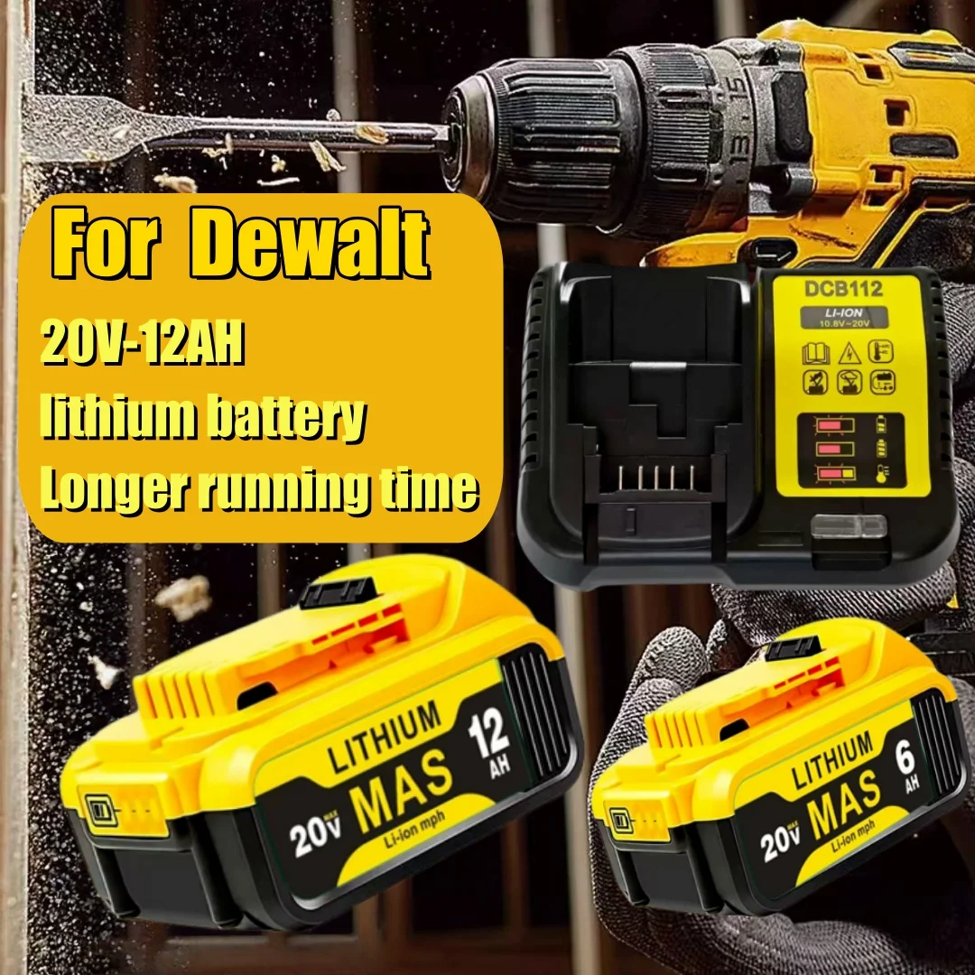 

Enduring power12AH20V compatible with DeWei compatible with DCB-DCG-DCF-DCD series models+battery level display+charger 18650.00