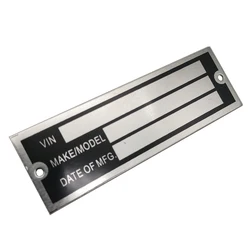 VIN SERIAL ID TAG PLATTE DATEN LEERE AUTO LKW HOT ROD AUSRÜSTUNG ANHÄNGER MACHEN/MODUS