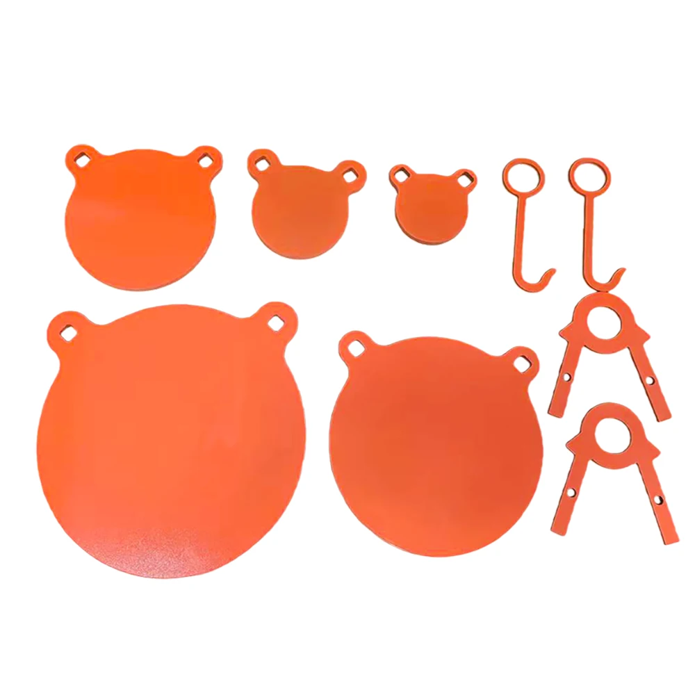 

Набор стальных оранжевых целевых пластин AR500 — толщина 10 мм для практики стрельбы в прямом эфире.