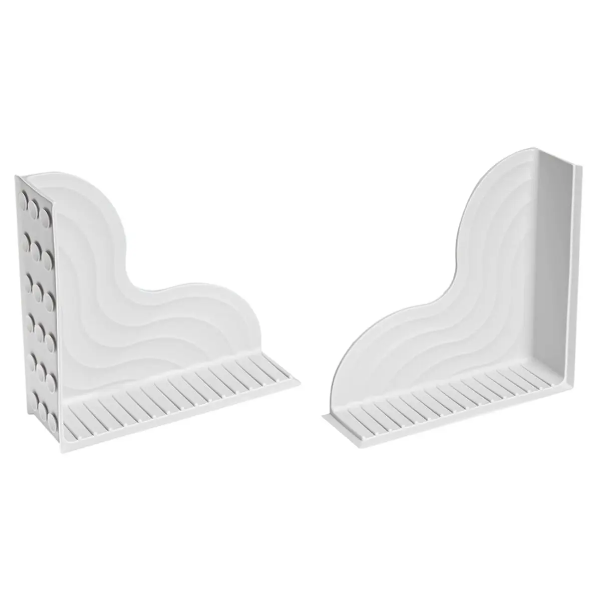 [NEW] 2 Pack Silicone Shower Splash Guard, No-Adhesive Bathtub Corner Water Blocker with Suction Cups, Reusable